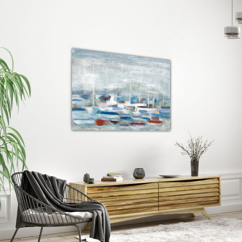 cuadros modernos de paisajes nauticos para decorar el salón-calma