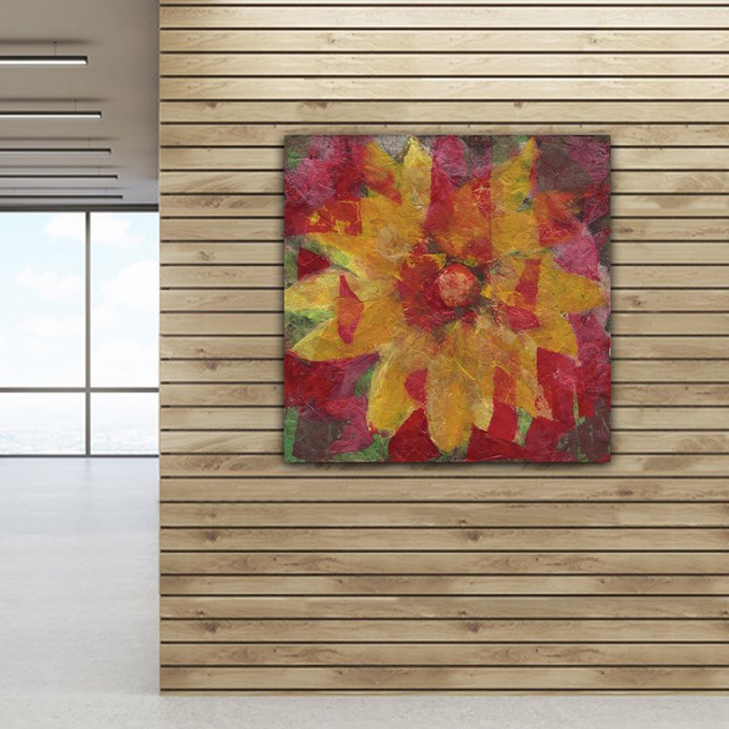 quadres abstractes moderns de flors per decorar el menjador-vivace