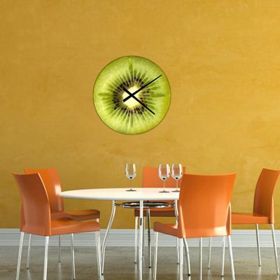 horloge murale cuisine design kiwi