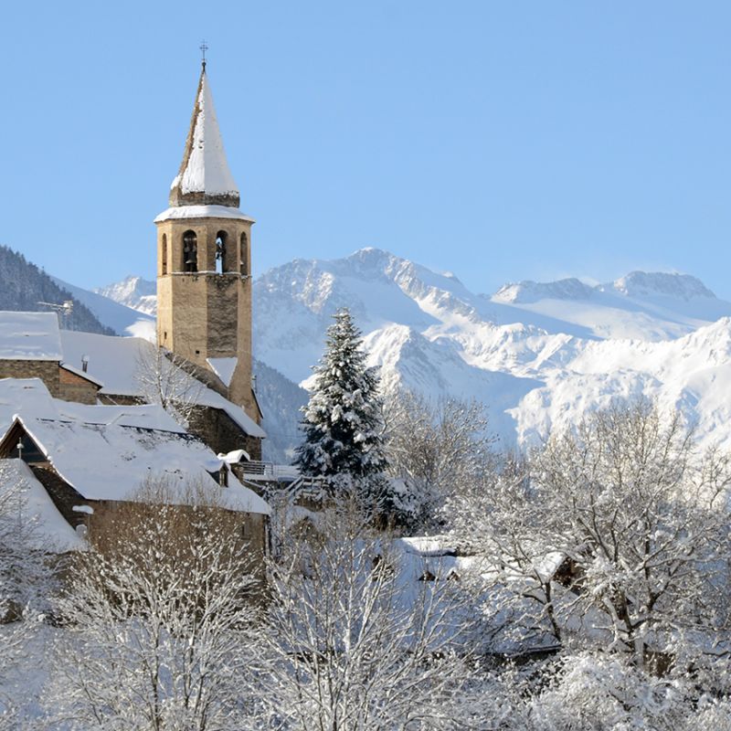 Tableau photographie paysage le clocher d'Unya