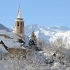 Cuadro Fotografía campanario de Unya (valle de Arán)