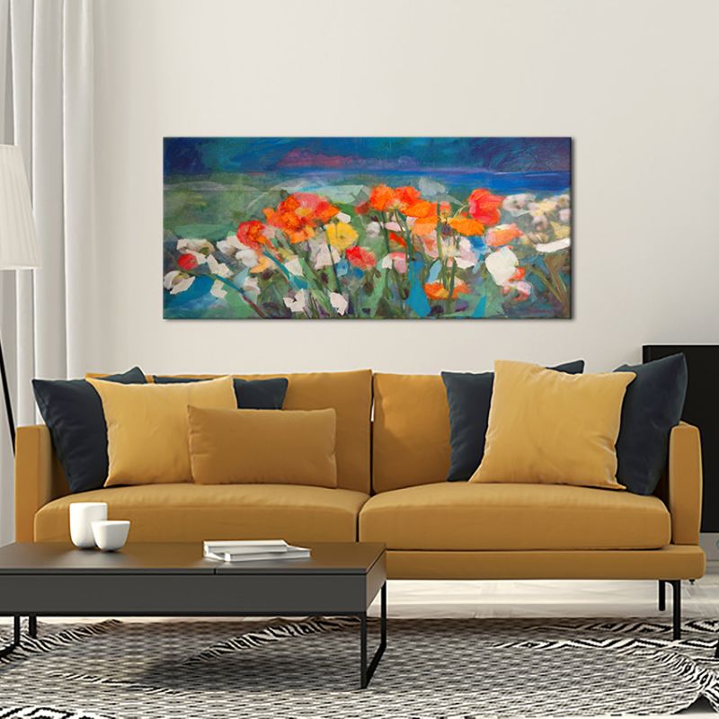 modern flower painting for the living room -meadow flowers