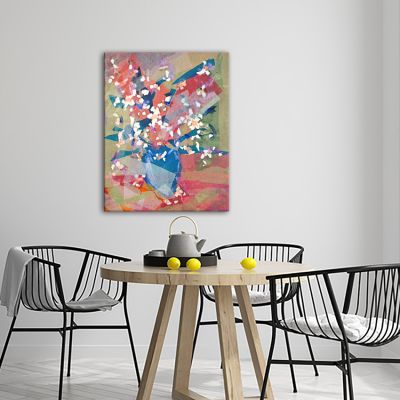 modern flower paintings for the living room-almond flower bouquet