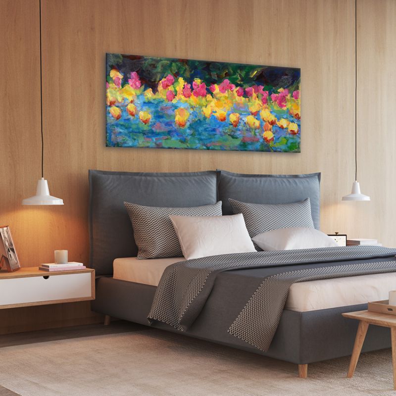 Tableaux modernes fleurs pour le chambre-réveil du printemps