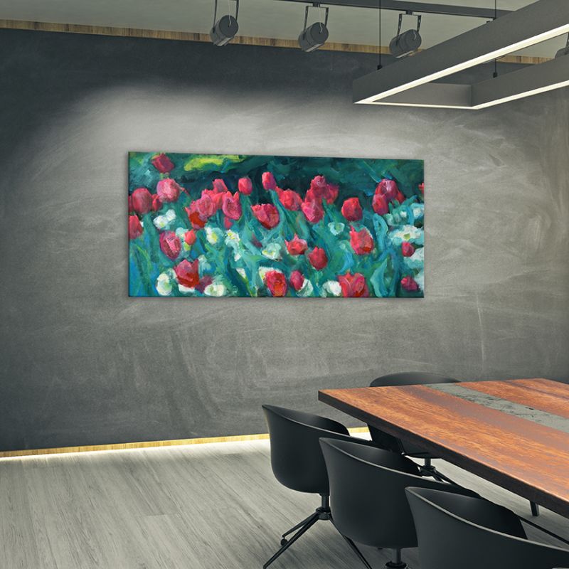 modern flower paintings-tulips