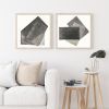 modern geometric paintings to the living room- gray-black