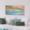 Landscape modern paintings for the diving room-lake reflection II