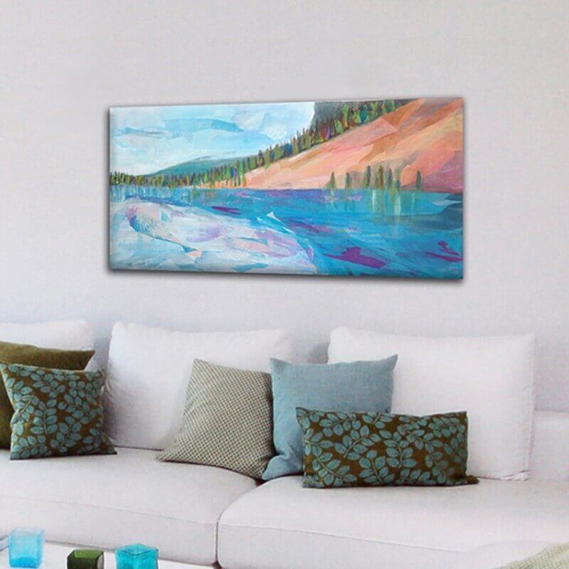Landscapes painting lake reflection I Landscapes painting lake reflection I