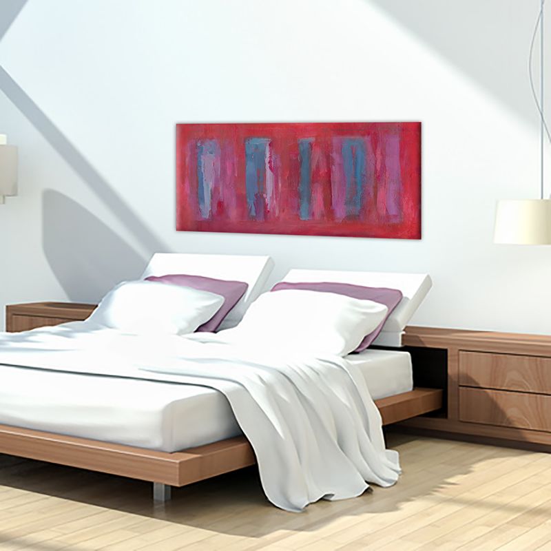 cuadros modernos abstractos para decorar el dormitorio -trazos vibrantes