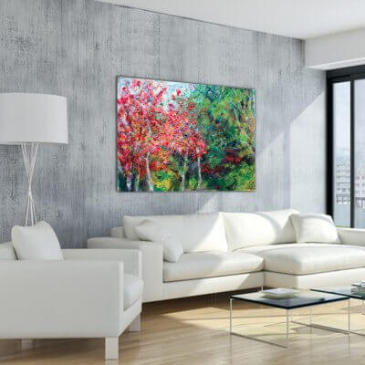 Landscape modern paintings for the living room-trees in autumn