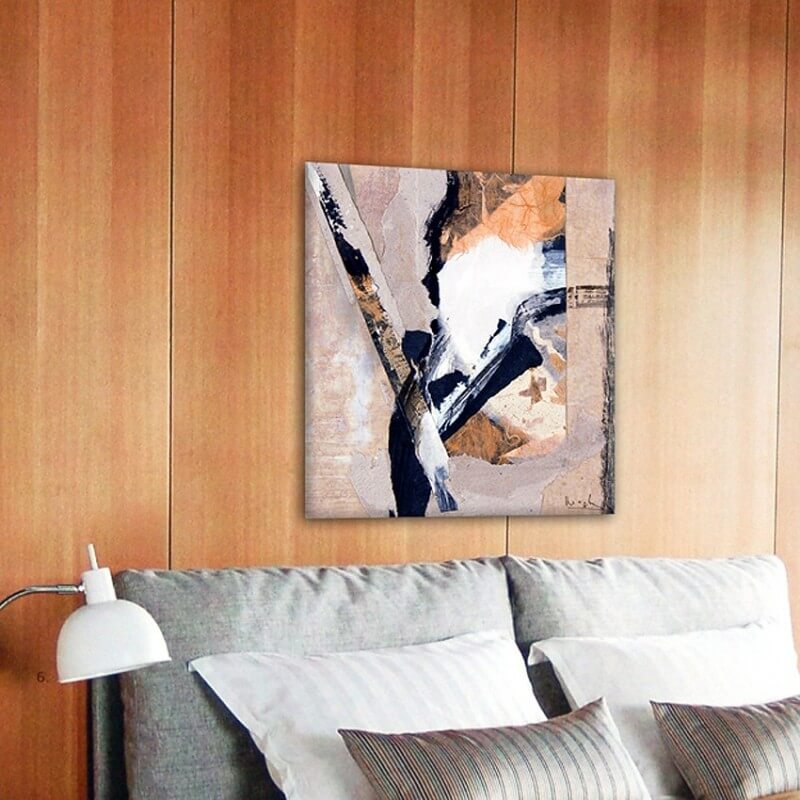 cuadro moderno abstracto para decorar el dormitorio-intuición