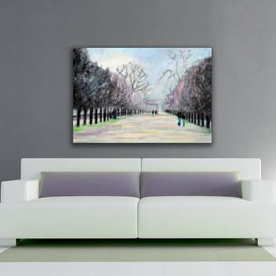 modern urban paintings for the living room -les Tuileries