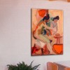 figurative modern painting-woman facing a mirror