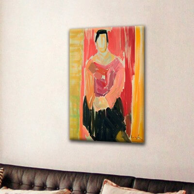 figurative modern painting-woman face