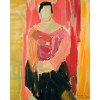 figurative abstract paintings-woman face