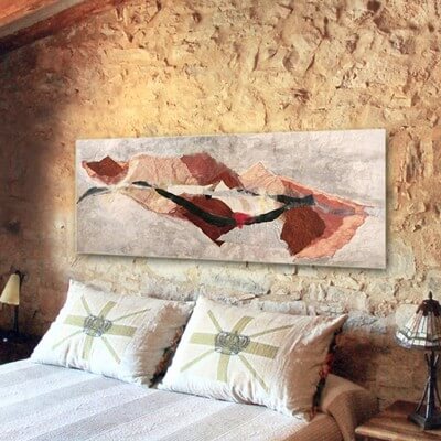 quadres abstractes moderns per decorar el dormitori - terra llunyana