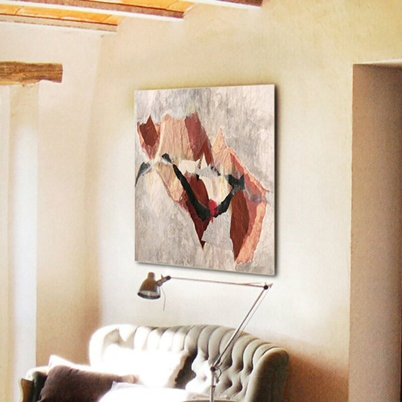quadres moderns abstractes per decorar petits espais de la casa - terra llunyana II
