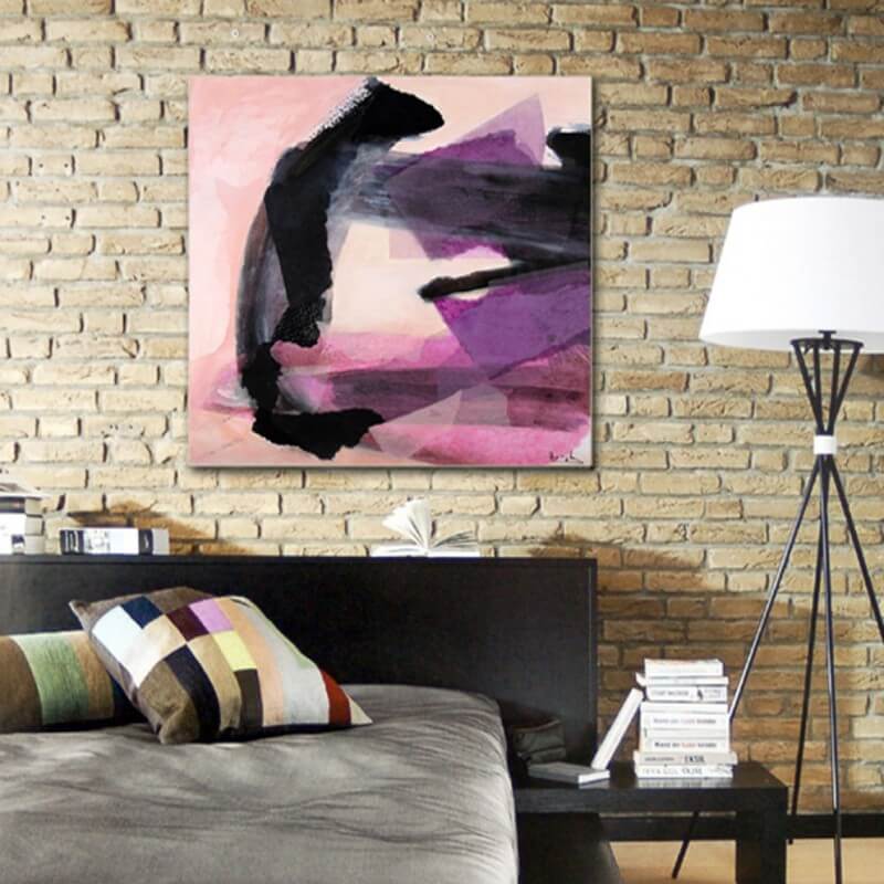 cuadros modernos abstractos para decorar el dormitorio - contundente