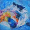 quadre abstracte modern per decorar la teva llar -díptic nebulosa celeste