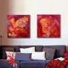 abstract modern paintings. diptych solar energy