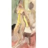 figurative abstract painting-woman back to the mirror