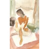 figurative painting-woman and carpet