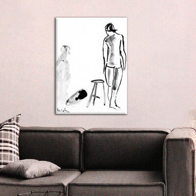 figurative modern paintings-shadow and figure