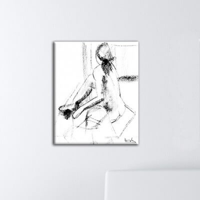 figurative modern paintings for the bedroom-woman turning around