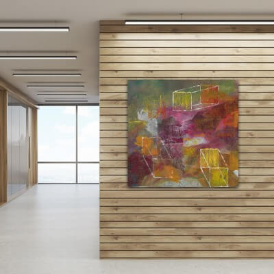 cuadros modernos abstractos para el recibidor -identidades contrapuestas